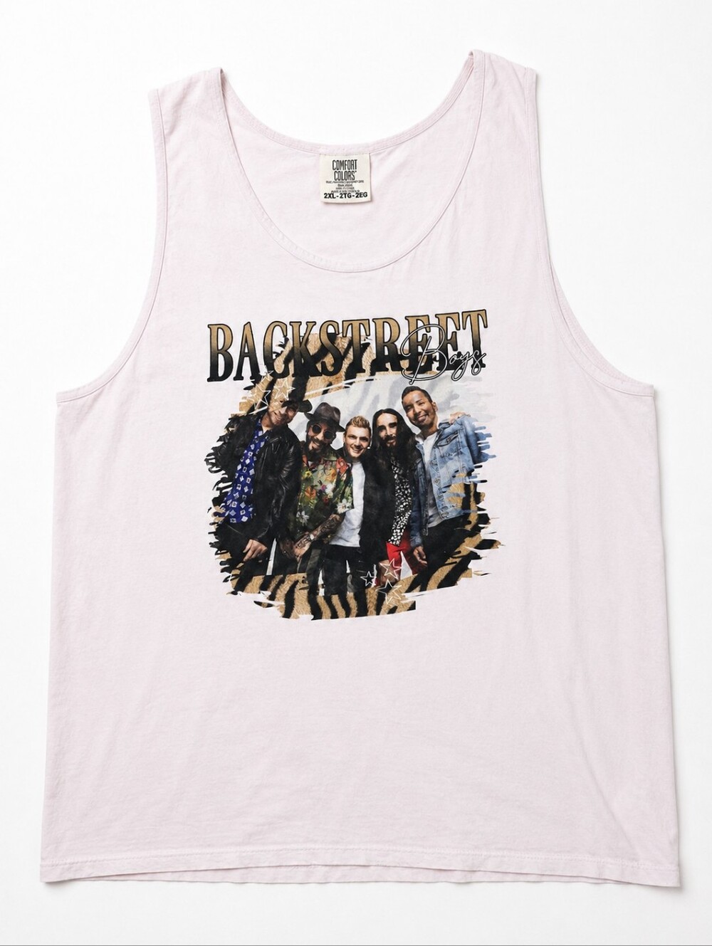 Comfort Colors Backstreet Boys Graphic Tank Top 2XL Band Tee